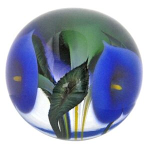 Farfalla Paperweight Lotton Studio Blaue Anthurien 201 LoSt