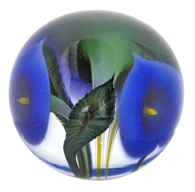 Farfalla Paperweight Lotton Studio Blaue Anthurien 201 LoSt