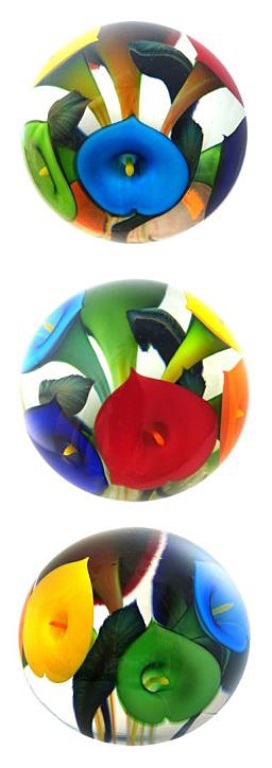 Farfalla Paperweight Lotton Studio Calla bunt bunter am buntesten 225 LoSt