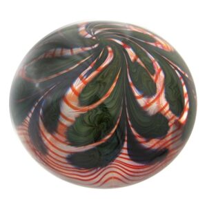 Farfalla Paperweight Lotton Studio Fern green red 209 LoSt