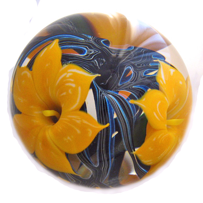 Farfalla Paperweight Lotton Studio Graphisches Muster encased 183 LoSt