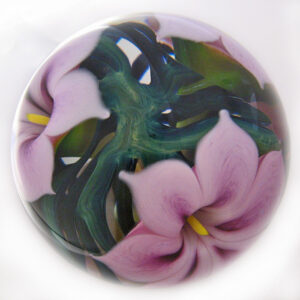 Farfalla Paperweight Lotton Studio Lavender Dragon Lily 192 LoSt