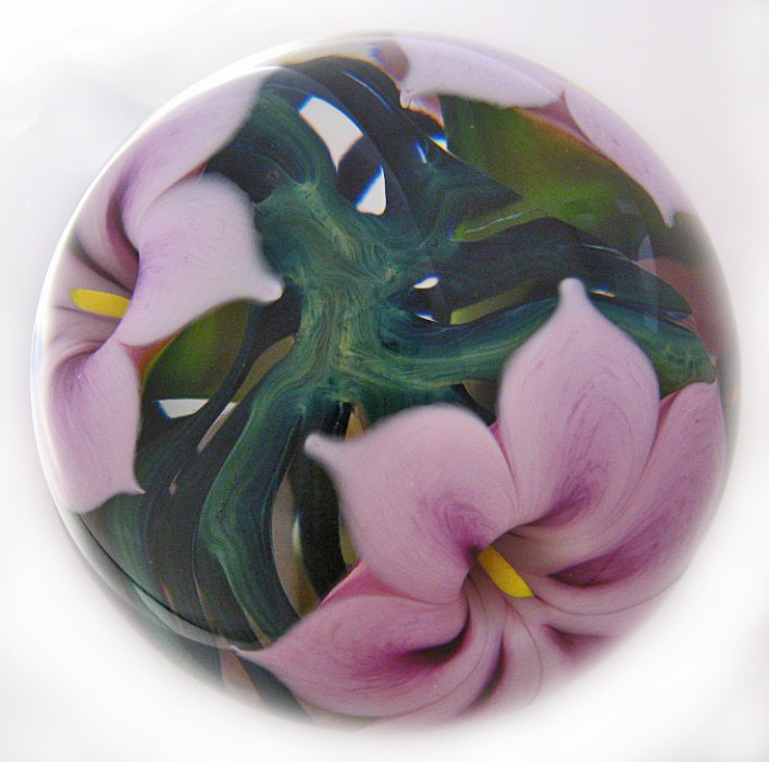 Farfalla Paperweight Lotton Studio Lavender Dragon Lily 192 LoSt