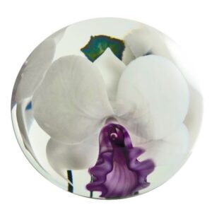 Farfalla Paperweight Lotton Studio Orchidee White Lady 226 LoSt