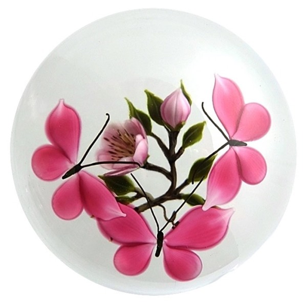 Farfalla Paperweight Lundberg Steven u Trabucco Victor Pretty and Pink LS 1995