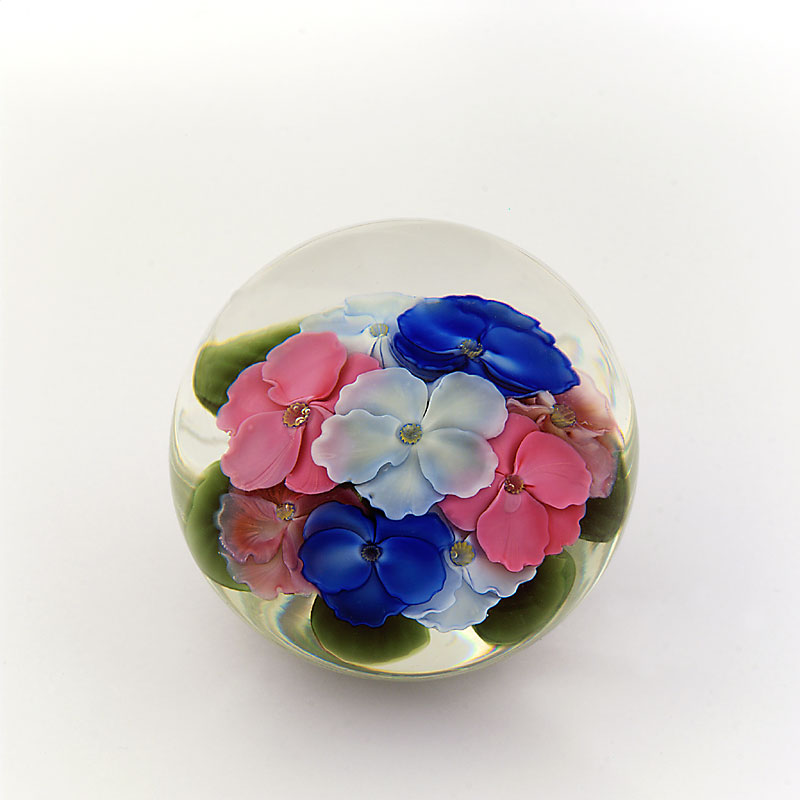 Farfalla Paperweight Lundberg Studios Hortensien Miniatur LS 164M
