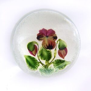 Farfalla Paperweight Lundberg Studios Pansy Stiefmuetterchen Miniatur LS 001 91M