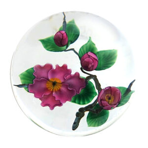 Farfalla Paperweight Lundberg Studios Pflaumenbluete LS 160