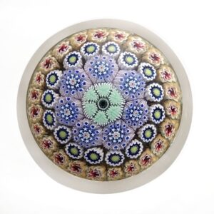 Farfalla Paperweight MacNaught Damon Konzentrisches Millefiori DMN 195