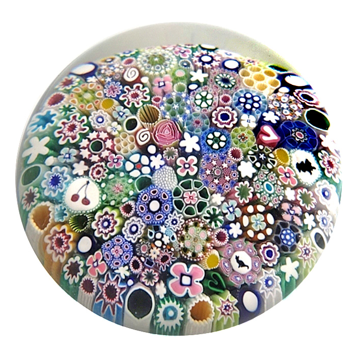Farfalla Paperweight MacNaught Damon Millefiori Surprise VII DMN 198