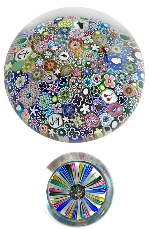 Farfalla Paperweight MacNaught Damon Millefiori Surprise DMN 172