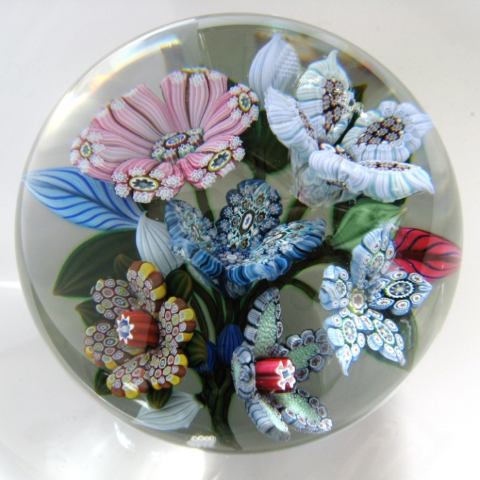 Farfalla Paperweight McDougall Peter 3D Millefiori Flower Bouquet PMcD 712 1