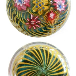 Farfalla Paperweight Millefiori Koerbchen Miniatur 116 SC