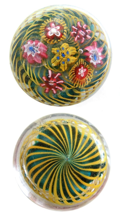 Farfalla Paperweight Millefiori Koerbchen Miniatur 116 SC
