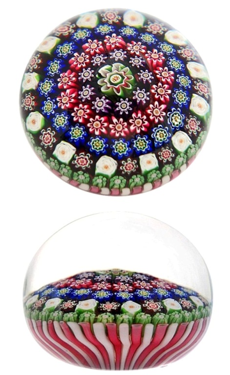 Farfalla Paperweight Millefiori Koerbchen 1021 CL