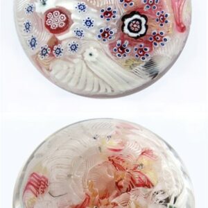 Farfalla Paperweight Millefiori auf Lace 113 KS