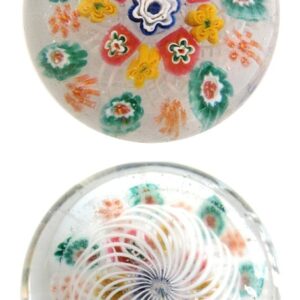 Farfalla Paperweight Miniatur Millefiori auf Latticinio 114 SC