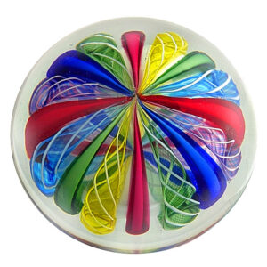 Farfalla Paperweight Murano Buntes Crown Weight MU 241