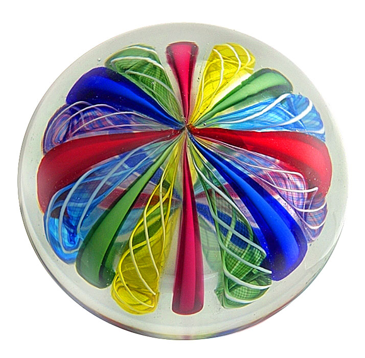 Farfalla Paperweight Murano Buntes Crown Weight MU 241