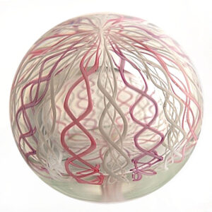 Farfalla Paperweight Murano Crown Weight pink MU 266