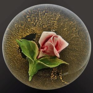 Farfalla Paperweight Murano Rose MU 115