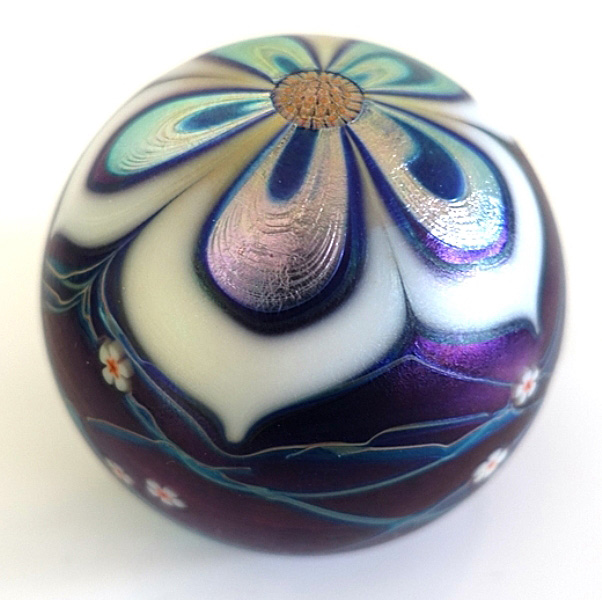 Farfalla Paperweight Okra Glass Scheherazade OK 211