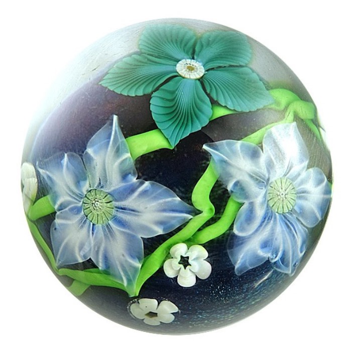 Farfalla Paperweight Orient Flume Blumenranke encased OF 102 83 2