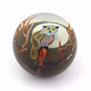 Farfalla Paperweight Orient Flume Eule mit Mond OF 140