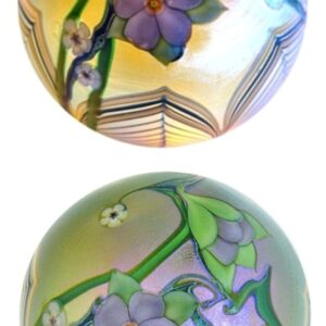 Farfalla Paperweight Orient Flume Flowers Vines OF 100 82 2