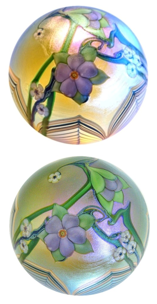 Farfalla Paperweight Orient Flume Flowers Vines OF 100 82 2