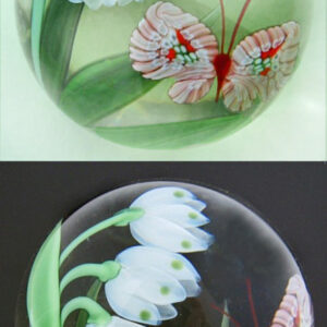 Farfalla Paperweight Orient Flume Maerzenbecher und Schmetterling OF 102 87