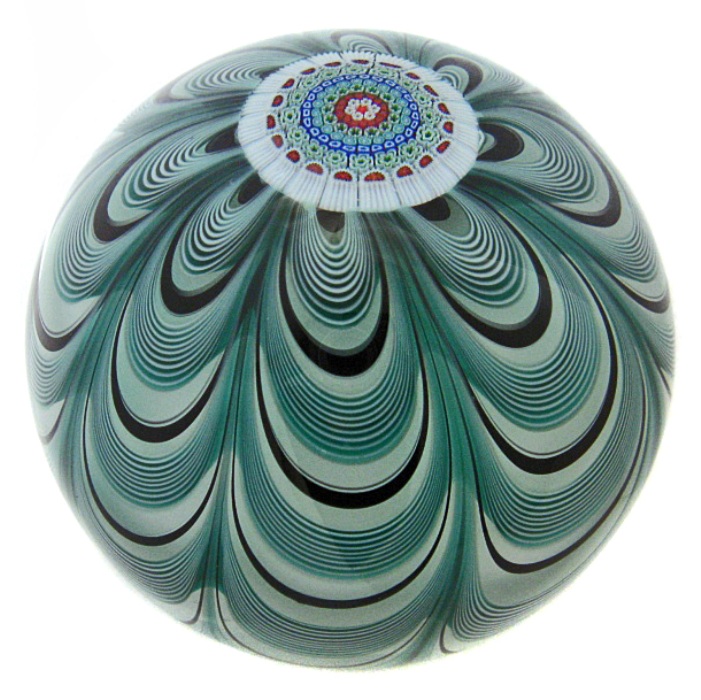 Farfalla Paperweight Orient Flume Marbrie gruen OF 300 5