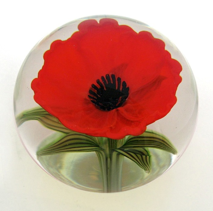 Farfalla Paperweight Orient Flume Mohnblume OF 102 82 2