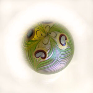 Farfalla Paperweight Orient Flume Peacock Feather Miniatur OF 700M