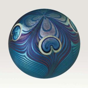 Farfalla Paperweight Orient Flume Peacock Feather blau OF 100 76 3