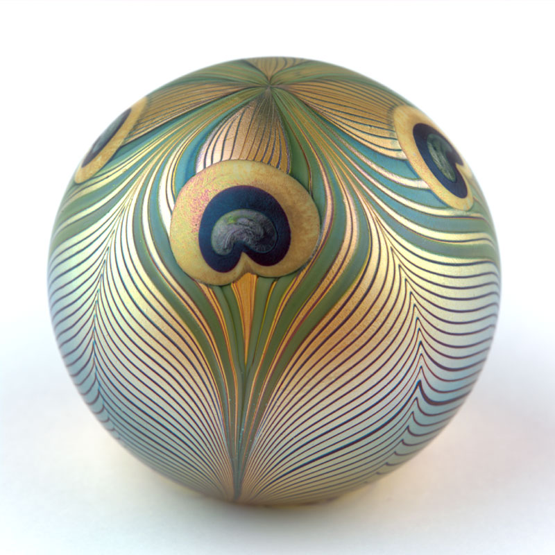 Farfalla Paperweight Orient Flume Peacock Feather OF 100 6