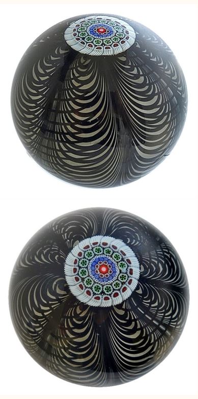 Farfalla Paperweight Orient Flume Schwarz Weiss OF 300 8