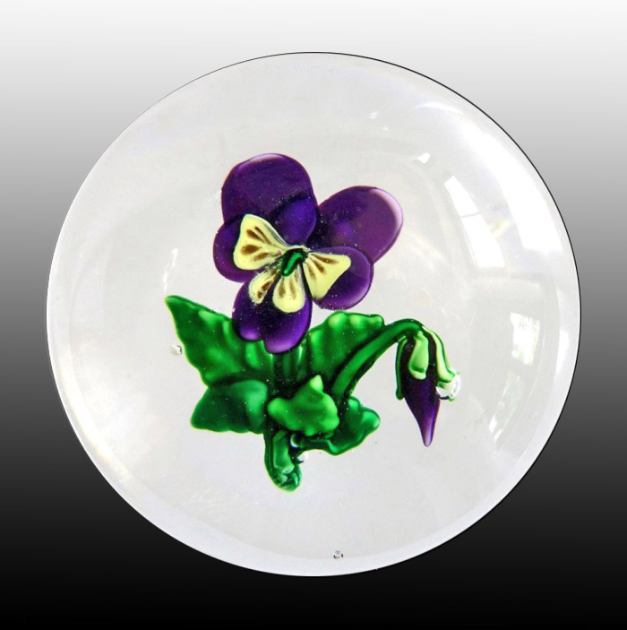 Farfalla Paperweight Pansy 1014 CL