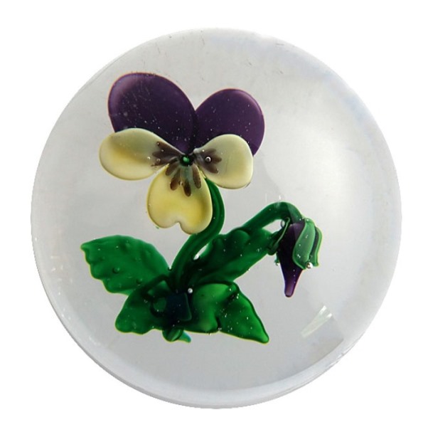 Farfalla Paperweight Pansy 1082 CL