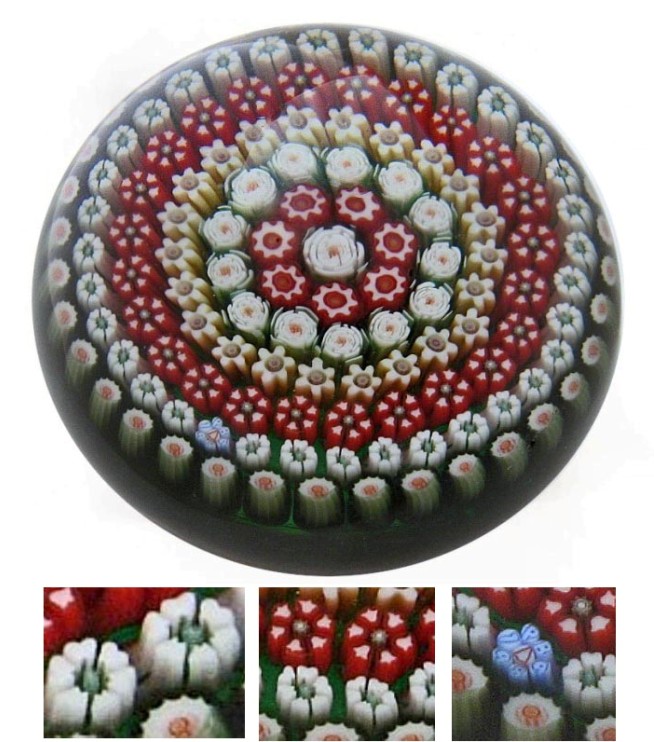 Farfalla Paperweight Parabelle Clichy Rosen Concentric Millefiori PB 039