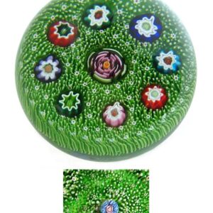 Farfalla Paperweight Parabelle Millefiori Moosgrund Miniatur PB 213