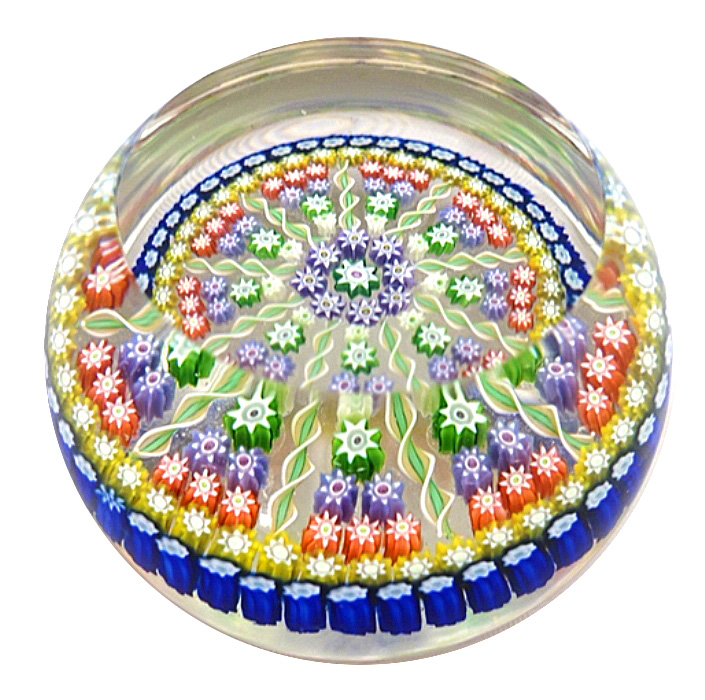 Farfalla Paperweight Perthshire Cartwheel Millefiori PP 58