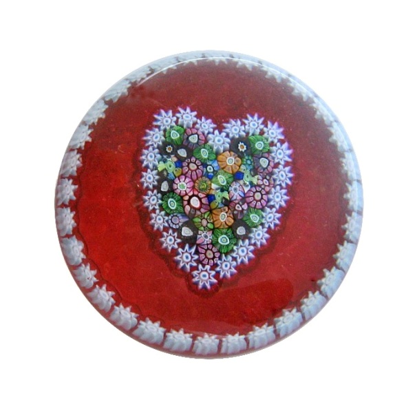 Farfalla Paperweight Perthshire Millefiori Herz PP 046