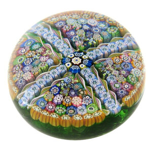 Farfalla Paperweight Perthshire Millefiori Kreuz PP 34 79