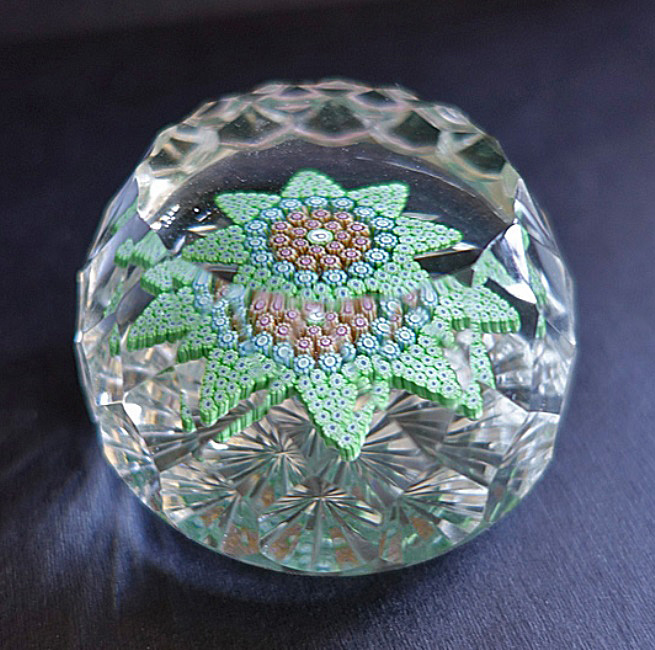 Farfalla Paperweight Perthshire Millefiori Stern Miniatur PP 1982D