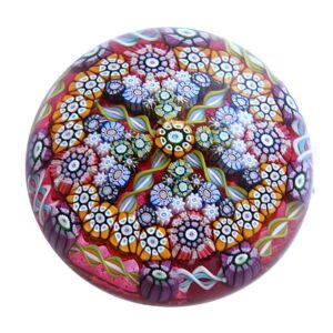 Farfalla Paperweight Perthshire Patterned Millefiori Cross PP 141