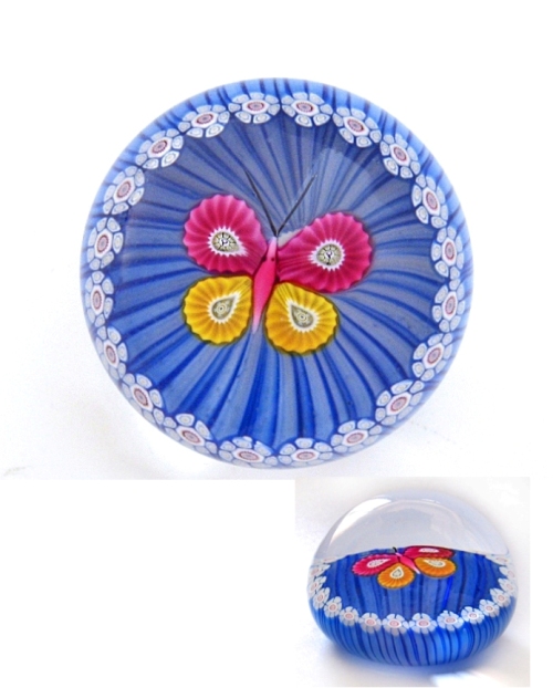 Farfalla Paperweight Perthshire Schmetterling Miniatur PP 1988A