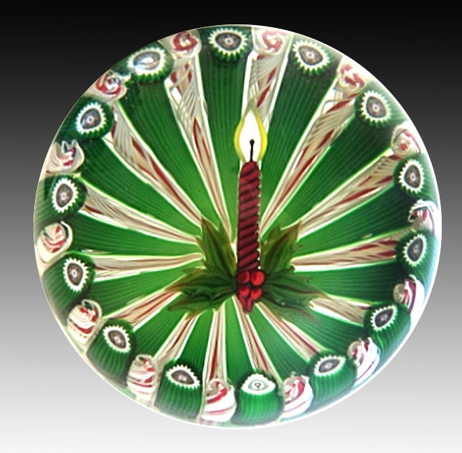 Farfalla Paperweight Perthshire Weihnachts Paperweight PP 1986