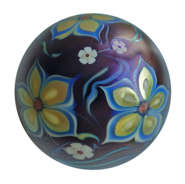 Farfalla Paperweight Randolph Grant Flowers Vines GR 151