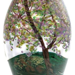 Farfalla Paperweight Richardson Cathy Touchstone Glass Erste Baumbluete im Fruehjahr CR 0101 4